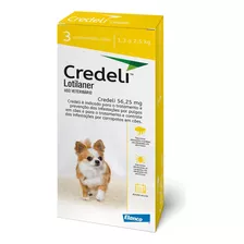 Antipulgas E Carrapatos Credeli 56,25mg 1,3kg A 2,5kg 3 Cp