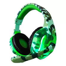 Headset Gamer C Led Camuflado Celular Ps4 Ps3 Free Fire Cod