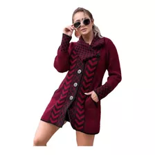 Casaco De Frio Tricot Estampado Blusa De Inverno Feminino