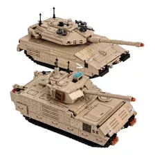 Blocos De Montar Tanque 2 Em 1 Merkava 4 / Bradley