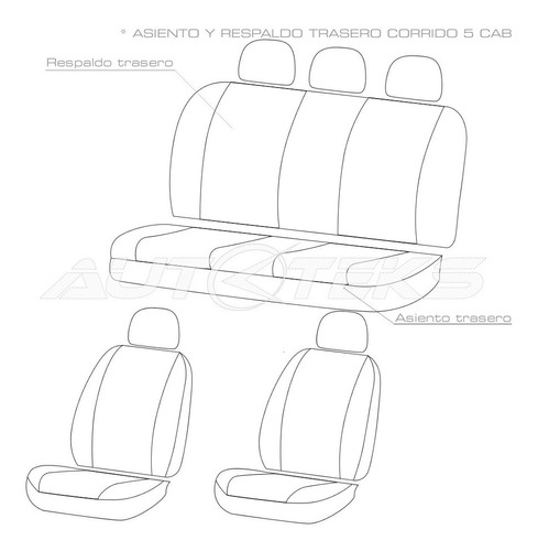 Cubre Asientos Toyota Hilux 2016 2017 2018 2019 Fundas Foto 8