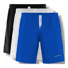 Kit 3 Bermudas Sports Dry Fit Academia Shorts Fitness Bolsos