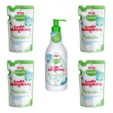 Detergente Para Mamadeiras + 4 Refil Bioclub Baby 2,5l