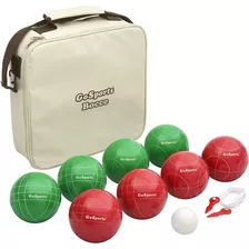 Set Juego De Bochas Gosports 8 Bolas De 100 Mm Rojo Y Verde