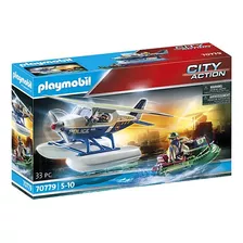 Figura Armable Playmobil City Action Policía Hidroavión 3+ Cantidad De Piezas 33