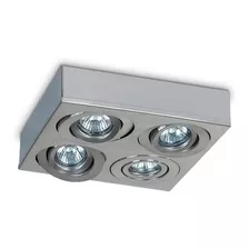 Spot Aplique 4 Luces Acero Con Led 7w Gu10 220v Cocina