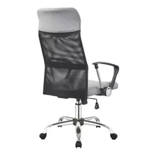 Silla Oficina Ejecutiva C/ruedas Ergonomica Lk-8045 Color Gris Material Del Tapizado Algodón