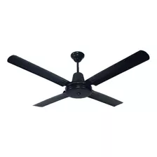 Ventilador De Techo Negro Metalico Motor Potenciado Cantidad De Aspas 4 Color De Las Aspas Negras Diámetro 120 Cm Material De Las Aspas Chapa