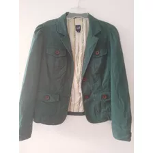 Chaqueta/blazer/tapado De Mujer Gap Talla 8 Verde Usado