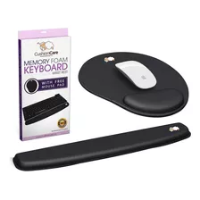 Mouse Pad + Soporte Reposamunecas Comodo | Negro / Liso