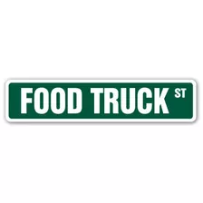 Food Truck Street Sign Cocina Móvil Cantina Autocar Cu...