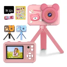 Cámara Digital Para Niños De Fotos 1080p Hd + 32gb Y Trípode