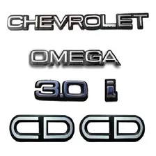 Kit Emblemas Omega 2 Cd Chevrolet 3.0i Modelo Original