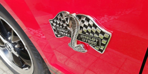 Emblema Shelby Cobra Gt500 Edicion Especial  Metal Cromo Par Foto 4