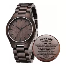Reloj Hombre Armani Exchange Wj-s1023 Cuarzo Pulso Madera En