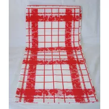 Mantel De Tela A Cuadros Rojo Y Blanco. 160x155 