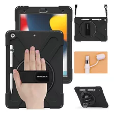 Funda New iPad Braecn 10.2 9th/8th/7th Gen C/soporte Negro