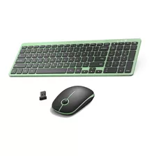 Combo Teclado Y Mouse Jelly Comb Verde-negro