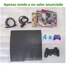 Console Playstation 3, 250gb, 4 Controles Sony, 5 Jogos # Ótima Oportunidade