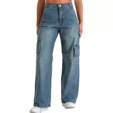 Wide Leg Cargo Jeans Mujer Talle Grande Y2k Julitabaires