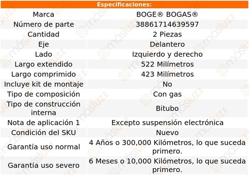 Set 2 Amortiguadores Del Boge Cougar Rwd V8 5.0l 91 Al 93 Foto 2