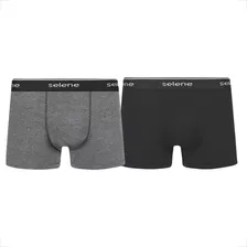 Kit 2 Cuecas Boxer Algodão Masculina Selene Cotton Box 