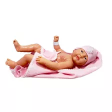 Boneca Para Menina Bebe Anjo Branco Com Touca E Mantinha