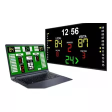 Software Tanteador Basquet Para Tv Lcd + Notebook By Pd