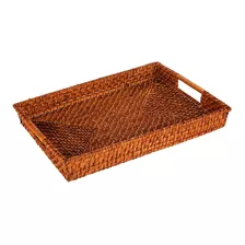 Bandeja Retangular Em Rattan 45cm X 31cm Kenya