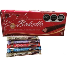 24pzs Barra De Chocolate Boketto, Relleno,suave