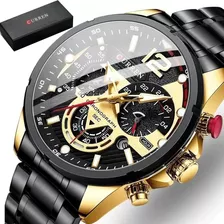 Reloj Deportivo Social For Hombre Curren 8395 Acero Lujo