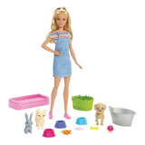 Barbie Banho De Cachorrinhos Mattel Fxh11