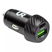 Cargador Rápido De Auto 2 Puertos Usb Y Tipo C 20 W Urbano