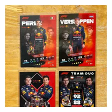 Max Verstappen Y Sergio Perez 4 Tarjetas Attax Team Red Bull