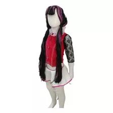 Disfraz Niña Monster High Draculaura Pelicula Halloween Retro Peluca