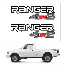 Adesivo Emblema Caçamba Ford Ranger 4x2