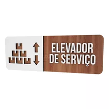 Placa Elevador Serviço Hotel Consultório Restaurante Empresa