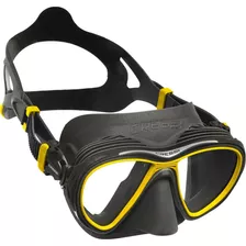 Visor Máscara Cressi Quantum Antiempañante Para Buceo Color Negro/amarillo