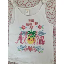 Remera Musculosa Importada Talle 10/12 De Algodón Y Glitter