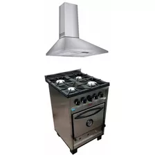 Combo Cocina Industrial Tecnocalor 57cm + Campana Tst Pirami