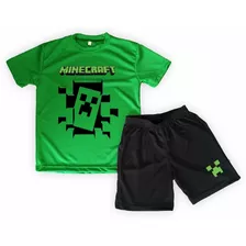 Conjunto Dryfit Niños/as Minecraft Remera + Short 