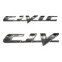 Emblema Letras Civic Cromo Para Honda Civic 15-21