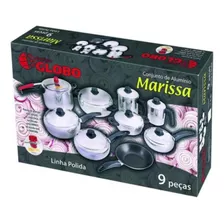 Conjunto De Panelas Marissa 9 Peças - Globo Aluminio