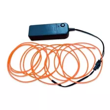 Hilo De Neon Led Pilas Luces Cable 3 Mts Color De La Luz Naranja