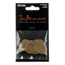 Jim Dunlop Uñetas Joe Bonamassa 47-jb3ng Jazz Iii Gold X6 Un Tamaño Standard