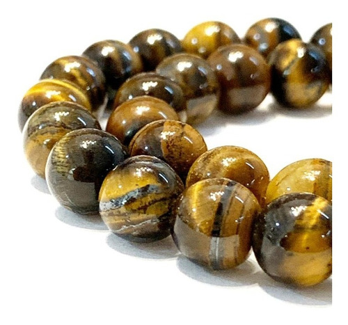 Ojo De Tigre 6 Mm Piedra Natural  ( 1 Tira )