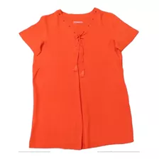 Yagmour Vestido Fibrana Talle 46 L/xl Amplio Naranja