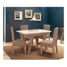 Comedor 4 Sillas Dubai Mesa 110x84x78 Cms Innova /dechaus