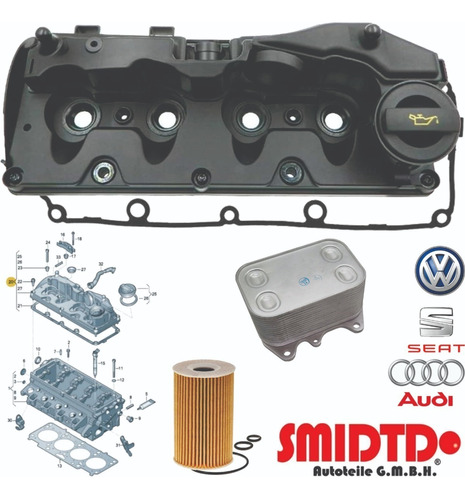 Tapa Punterias Vlv Pcv Radiador Audi S6 Avant Quat C7 09-14 Foto 4