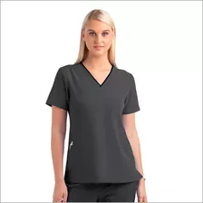 Polera Mujer Maevn - Gris - Uniformes Clínicos